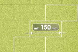 I normalfallet används ca 5 st fästen/m² max avstånd mellan reglarna ska vara 600 mm c/c. Vid regelavstånd 450 mm c/c ökar antalet infästningar/m 2.