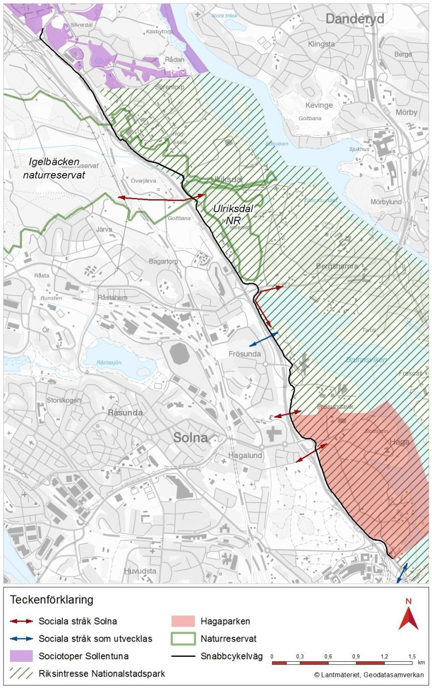 2.4.5. Rekreation och friluftsliv Nationalstadsparkens betydelse för rekreation och friluftsliv är ett bakomliggande motiv till utpekandet av området som Nationalstadspark.