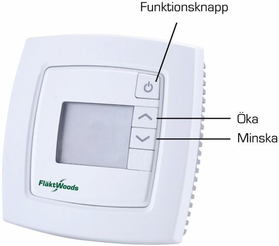 Med hjälp av knapparna på regulatorn går det att på ett enkelt sätt ställa in olika parametervärden i en parametermeny som visas i displayen.