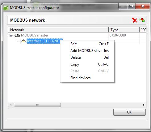 LÄGG TILL SLAVAR Högerklicka på ditt interface för att lägga till modbus slavar.