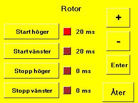 Ramp. Meny/Ramp Följande menyer finns att välja i Ramp: Klicka på knappen för den funktion du vill ändra ramptider.