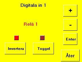 . Meny/Grundinställning/Digital in vänster Bilden till vänster visar meny för inställning Digital in vänster men följande beskrivning gäller även för Digital in höger.