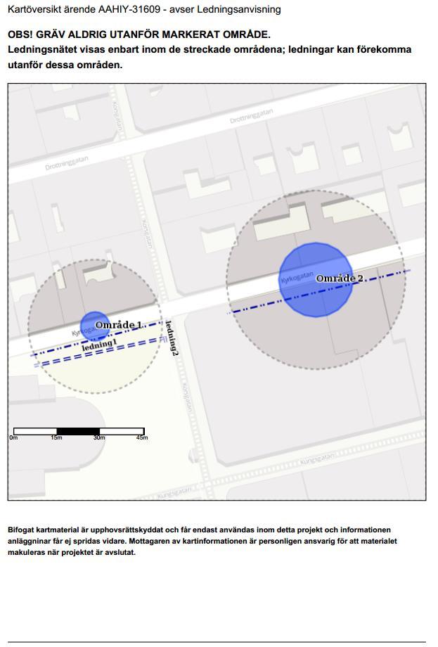 Ärendehanteringssystem för ledningsanvisning på Södertörns Fjärrvärme AB Maximal area i kvadratmeter för varje enskilt grävområde som tillhör ett