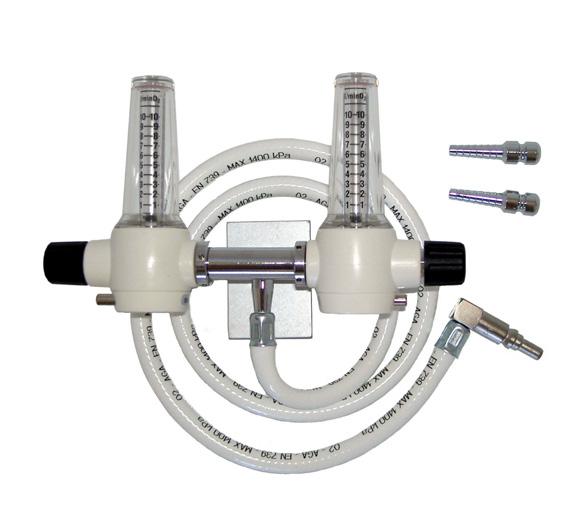 (dubbel) Medicinsk oxygen vinklad snabbkoppling för 6/11 mm slang 302429 0-3 liter/min 302443 0-10 liter/min 302431 0-15 liter/min 308051 0-10 liter/min (dubbel) 308424 0-15