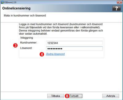 Licensiering Licensiering online Online-licensieringen kan bara genomföras om ESI[tronic] 2.0 är installerad på en dator med internetåtkomst. Licensiering online Huvudmeny >> Licensiering >> <Online>.