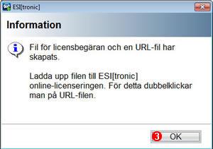 Licensering offline Om ingen internetförbindelse står till förfogande kan man framställa en licensbeställningsfil med Licensering offline.