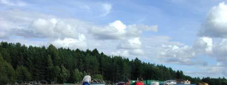 för insamling av gas och lakvatten utplacerades rullades en geotextilduk ut över