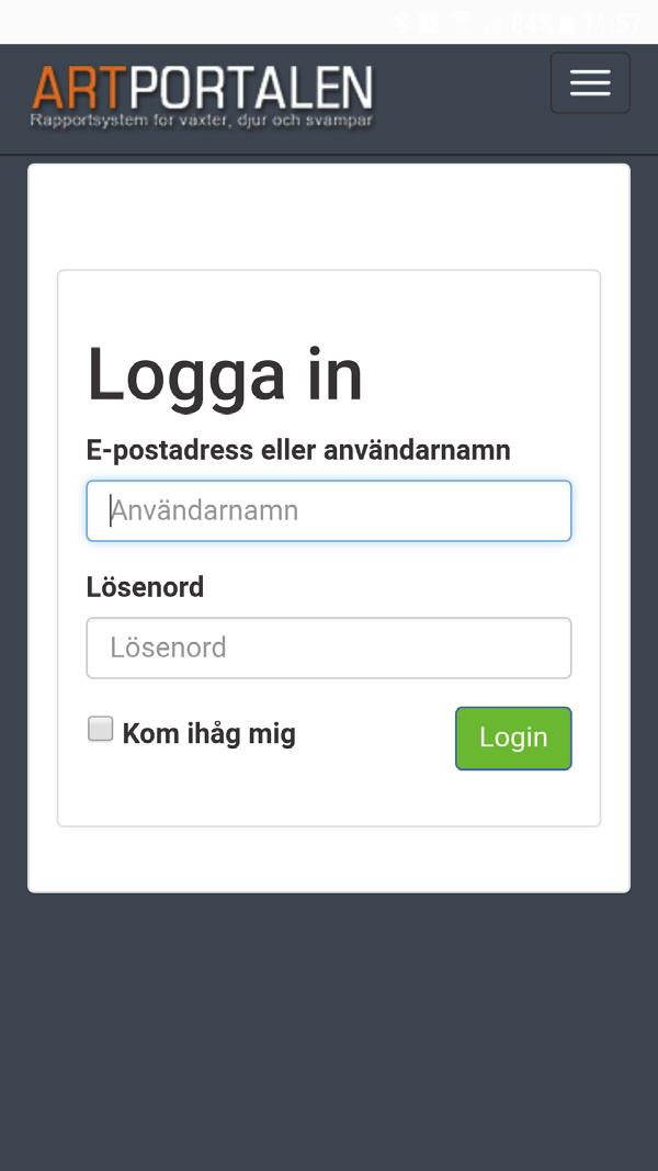 Fågelkalendern - instruktion OBS! De rapporter som görs via denna app hamnar i Artportalen!