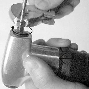 ENGLISH 5. Replace the blade socket and tighten it firmly. 6. Replace the pad and tighten it firmly with the spanner. 7. Tighten the lock nut with the spanner.