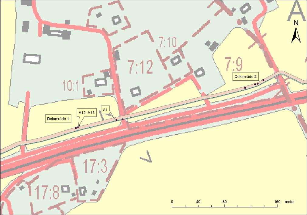 Delsträckan av vattenledningen Jämjö-Ramdala går längs med Väg E22, genom en bred dalgång som idag utgörs av odlingsmark. I och kring dalgången finns åkerholmar och moränryggar.