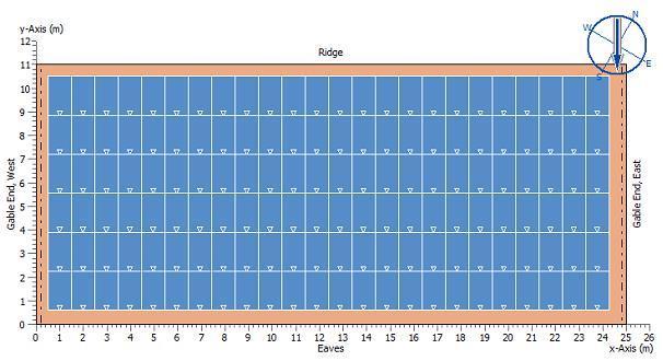 TM GermanSolar Sweden AB. Hästveda 14 mars 2014 Tak 1 Den yta som solcellsanläggningen kan uppta uppgår till 25 x 11 m.