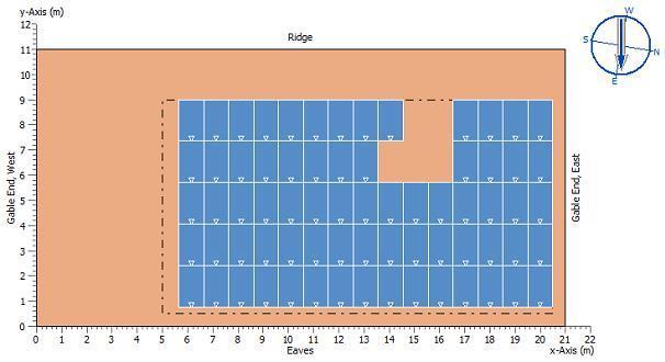 TM GermanSolar Sweden AB. Hästveda 15 oktober 2014 Tak 1 Den yta som solcellsanläggningen kan uppta uppgår till 8 x 15 m.