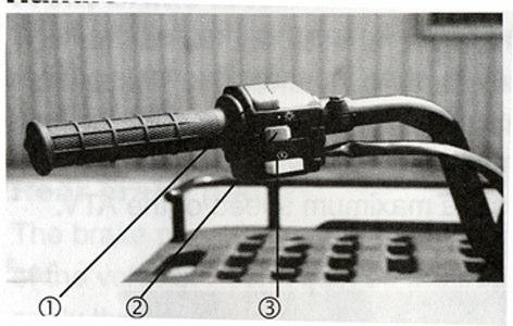 7.0 UTRUSTNING OCH KONTROLLPANEL 7.1 Instrumentering 1. Choke Använd choken vid kallstart. 2. Tändlås On Tändningen är på och motor kan startas.