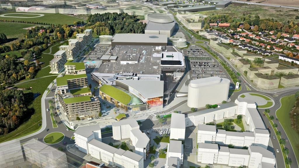 GRÄNBYSTADEN SÖDRA ENTRÉN FÄRDIGT PROJEKT Area 9 800 kvm Investering 360 mkr