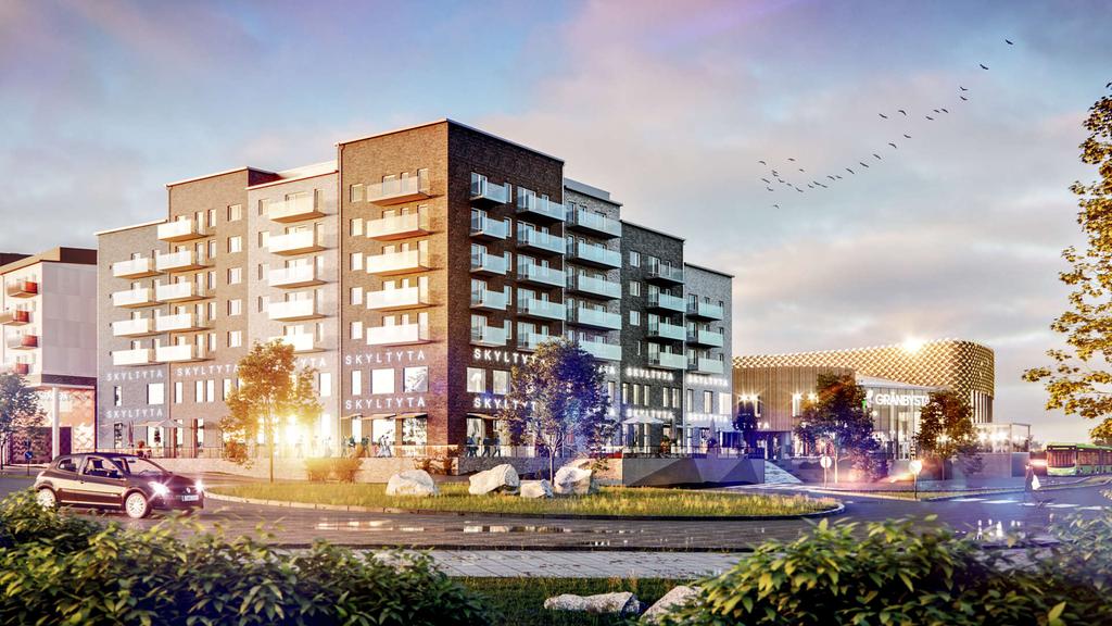 GRÄNBYSTADEN ENTRÉ, HUS 1, 2 OCH 3 BESLUTADE PROJEKT Area 17 200 kvm, 200