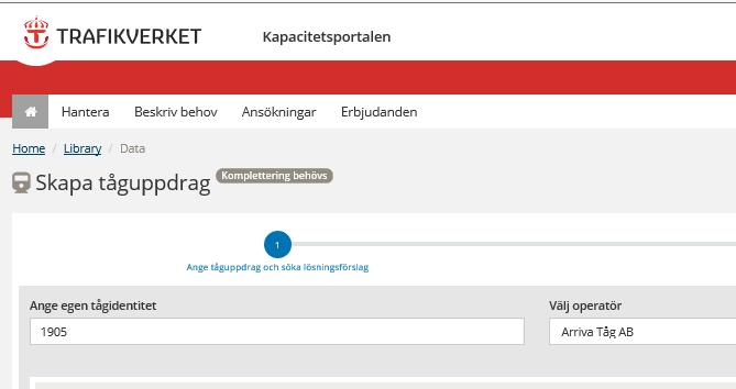 Tågidentiteter I första paketet för MPK har vi 4 olika identiteter Planerad tågidentitet Skapas av tågbolagen, följer med under tågets livscykel Tåglägesvariant-id Skapas av Trafikverket, kapacitet