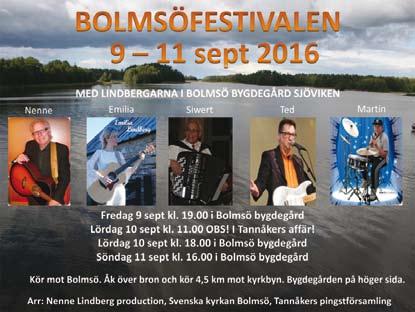 Bolmsö hade en av sina Sommarkyrkokvällar förlagd till natursköna hamnområdet på Näset. Musiken framfördes av Bolmsö Old Stars, Mats, Inge och Nico och vi sjöng allsång.