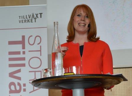Annie Lööf presenterade regeringens na onella strategi för regional llväxt och a rak onskra.