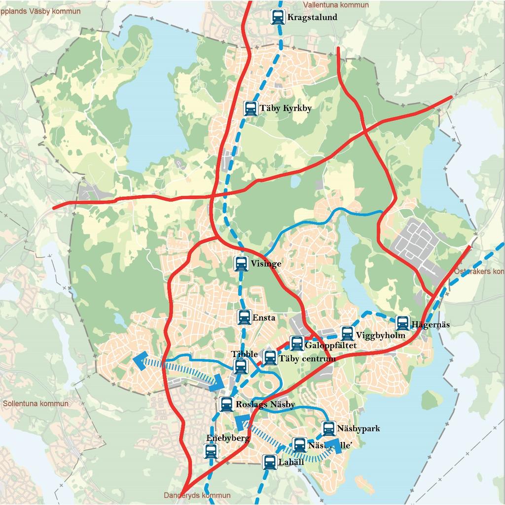 15(75) Figur 3 Prioriterade kollektivtrafikstråk.