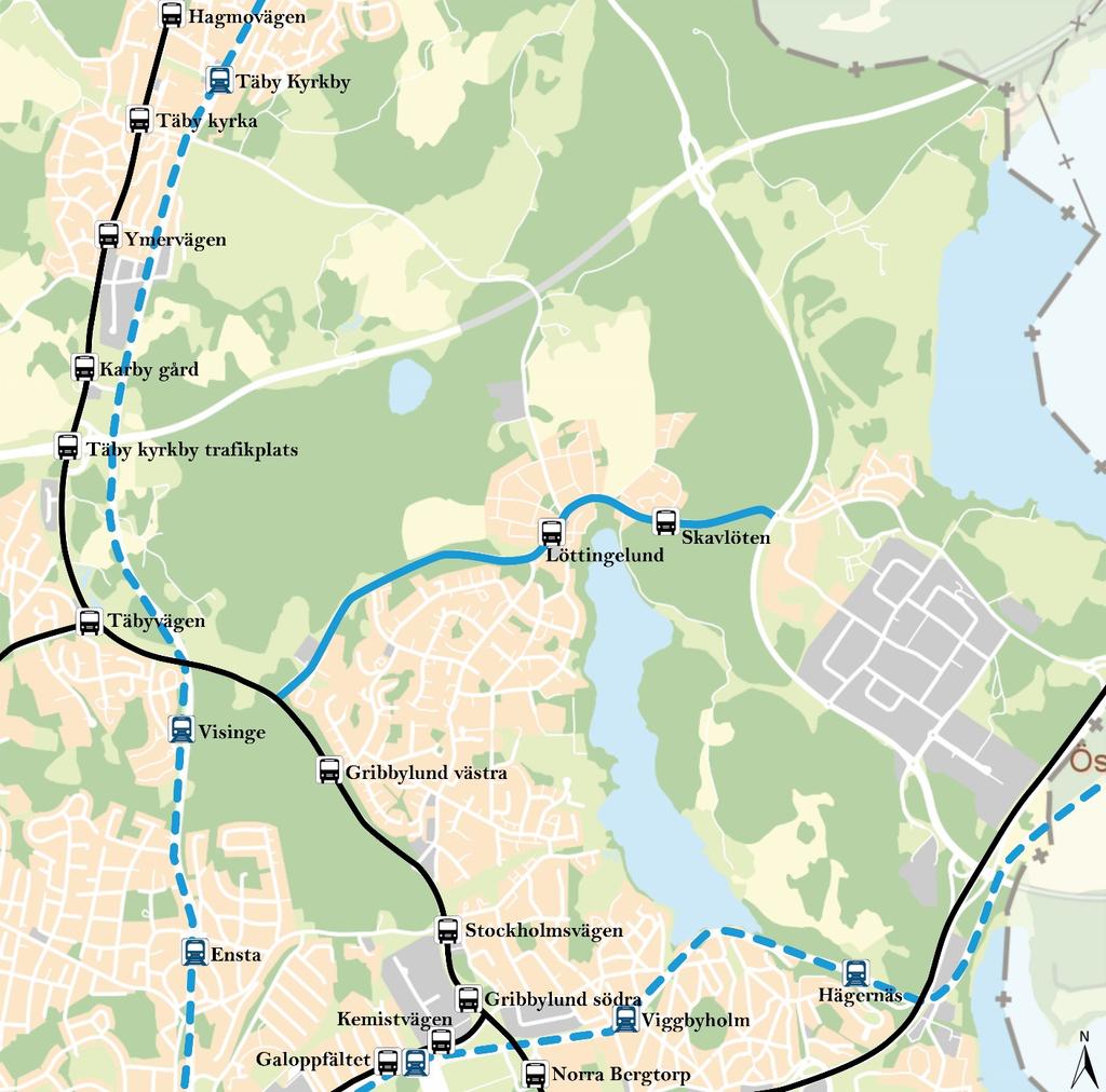 24(75) Stråk 3: Löttingelundsvägen, Hägerneholm Gribbylund Figur 9 Stråk 3: Löttingelundsvägen, Hägerneholm Gribbylund.