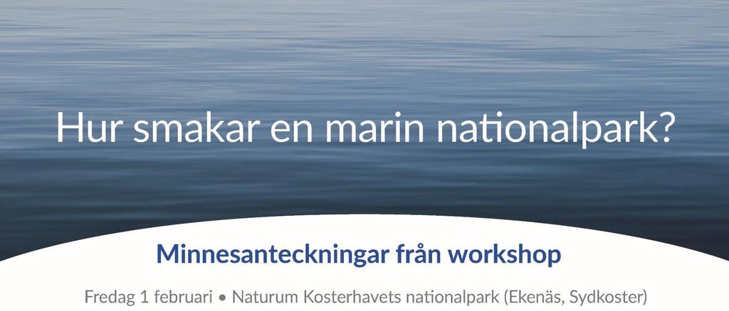 Svinesundskommittén och Göteborgs universitet bjöd tillsammans in till en workshop på temat hur smakar en marin nationalpark som handlade om matturism i och i anslutning till Kosterhavets