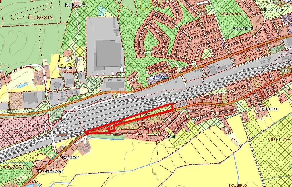 4 (10) Dnr TPN 2013/37 Plandata Lägesbeskrivning och areal Planområdet ligger söder om rangerbangården, riktningsgruppen i Hallsberg och norr om väg 529.