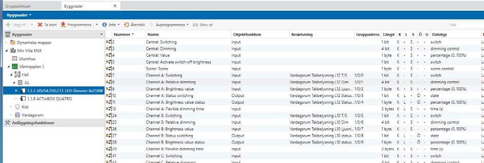 Övning NR 3:1 Förbind sedan dina andra grupptelegram i aktorn