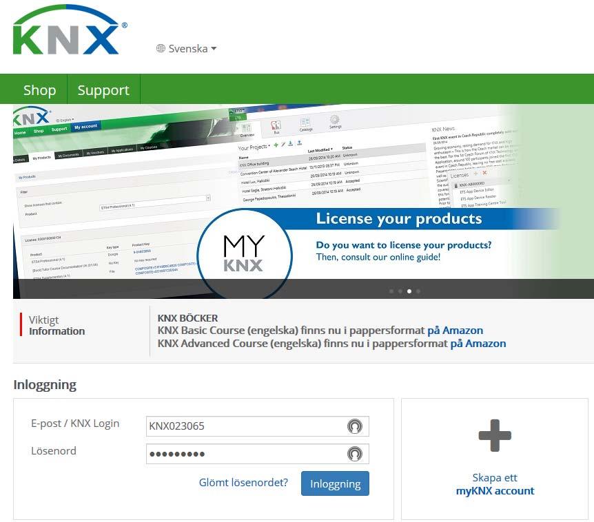 Hur gör jag? 1) Installera och koppla in produkterna på en lämplig plats där ni kan nå dem via USB kabeln. 2) Gå in på knx.se.