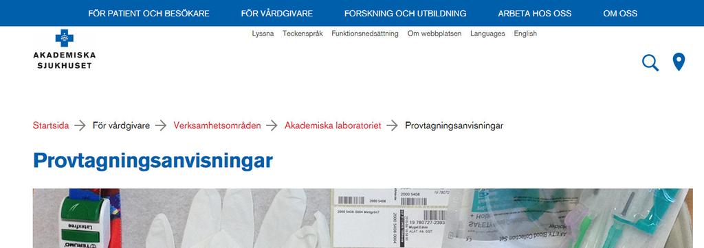 Provtagning Prov tas tidigast (1 vecka) 10 dagar