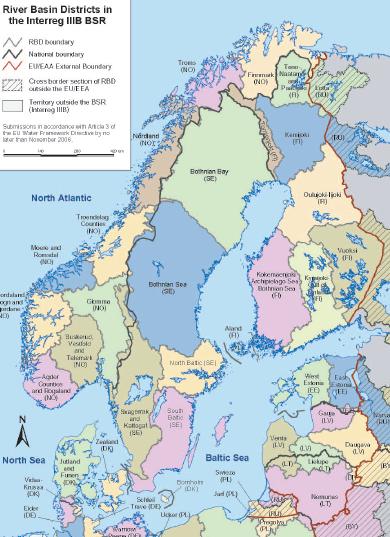 Samordning med grannländer Indelningen i vattendistrikt behöver ses över Våra