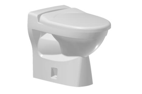 Det finns en ventil i toaletten som aktiverar tömning och spolning av skålen.