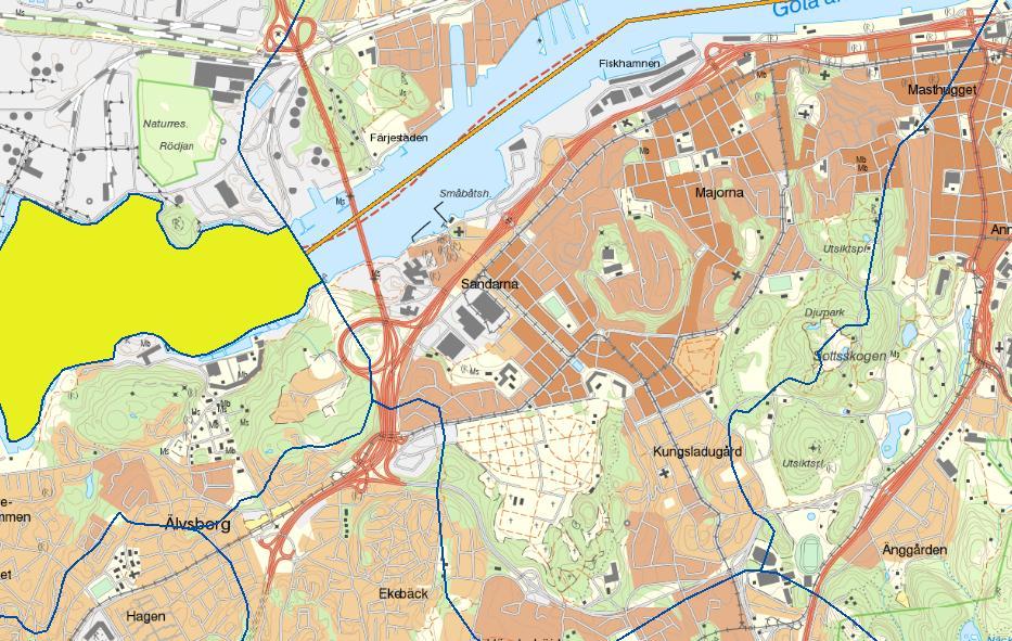 6 Recipient Dagvatten avleds till recipienten Göta Älv. Vattenförekomsten benämns Göta älv - Säveåns inflöde till mynningen vid Älvsborgsbron och är preliminärt klassad (2015) enligt vattendirektivet.
