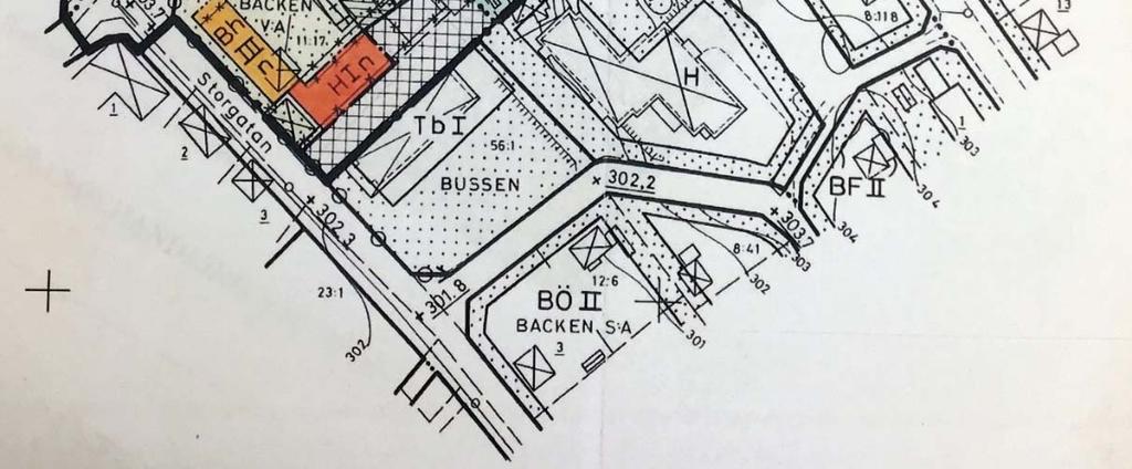 Gällande plankarta Hällan 8, ny planområdesgräns illustreras med röd