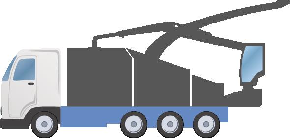 Separatlastaren är byggd på ett förstärkt lastbilschassi, ofta allhjulsdrivet, med en stor och kraftig kran som lyfter 3 4 ton per grip och med en räckvidd på minst 11 meter.