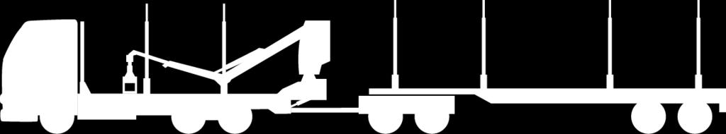 Fordon för rundvirkestransport 64 TONS BRUTTOVIKT Den i särklass vanligaste fordonskombinationen inom skogsbruket för transport av rundvirke har hittills varit en treaxlig lastbil med en fyraxlig