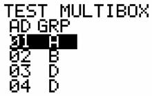 Manuell test av spjäll, multiboxar och grupper Logga in systemet med koden 000 se avsnitt 8, punkt 5 Tryck ENTER för att komma till MAIN MENU Välj menyn TEST & MAINTENANCE med hjälp av piltangenterna