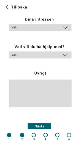 9. Resultat Designteamet ansåg att registreringsfunktionen var så pass omfattande att den krävde en slags processbar som tydligt visar användaren vart den befinner sig och vad den har kvar att