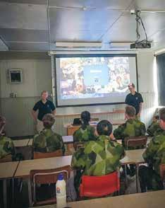 Vi tränade på HLR, gjorde små och stora grupparbeten, presenterade oss själva och övade på att våga stå framför en grupp och prata.