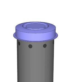 En separat stigare med diameter 110 mm placeras då vid inloppet på slamavskiljaren enligt bild. Minst 1 m av denna skall vara ovan mark.