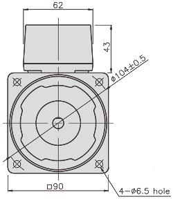 3-fas AC-motor, 40 W / 1,300 rpm