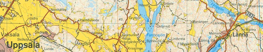 Översiktskarta med kvarnens läge (RAÄ 670) utmed Lejstaån i förhållande till