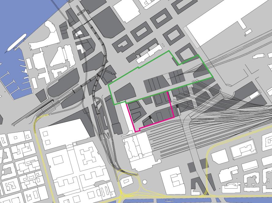 1 Inledning Stadsbyggnadskontoret i Göteborg Stad har fått i uppdrag att ta fram en detaljplan med kontor, handel, bostäder m.m. norr om centralstationen, där Jernhusen AB är fastighetsägare. Figur 1.