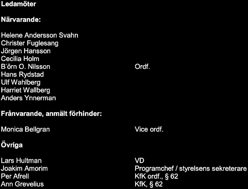styrelsens sekreterare KfK rdf.