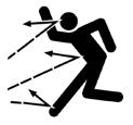 Keep your hands and feet away from moving parts when the machine is running risk of serious personal injury and/or death. WARNING: Rotating parts.