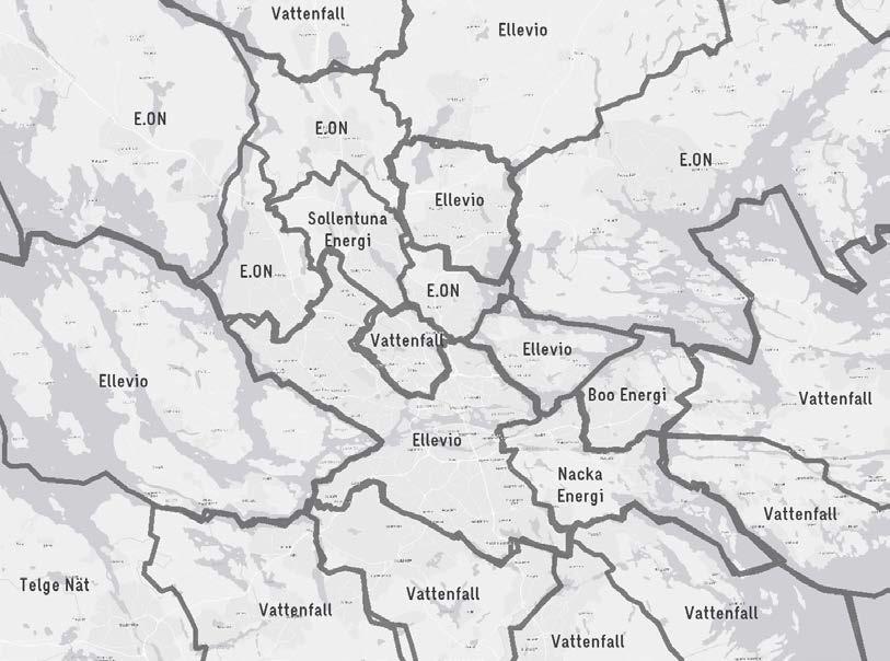 Stamnät och regionnät benämns gemensamt transmissionsnät, lokalnätet benämns ibland distributionsnät.