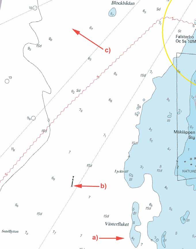 5 Nr 113 Sweden. The Sound. Falsterborev. Västerflaket spar moved. Ensten spar withdrawn.