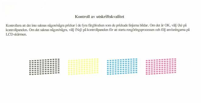 h Tryk försiktigt in färgptronen tills ett klik hörs. Stäng färgptronsloket när ll färgptroner hr stts i.