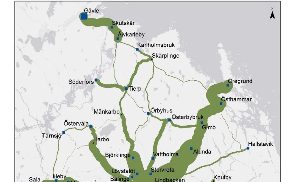 Bilagor Strategi för regionbusstrafik i Uppsala län Resandet med regionbusstrafiken Varje år görs ca 9 miljoner resor med regionbusstrafiken varav ca 2 miljoner är resor med