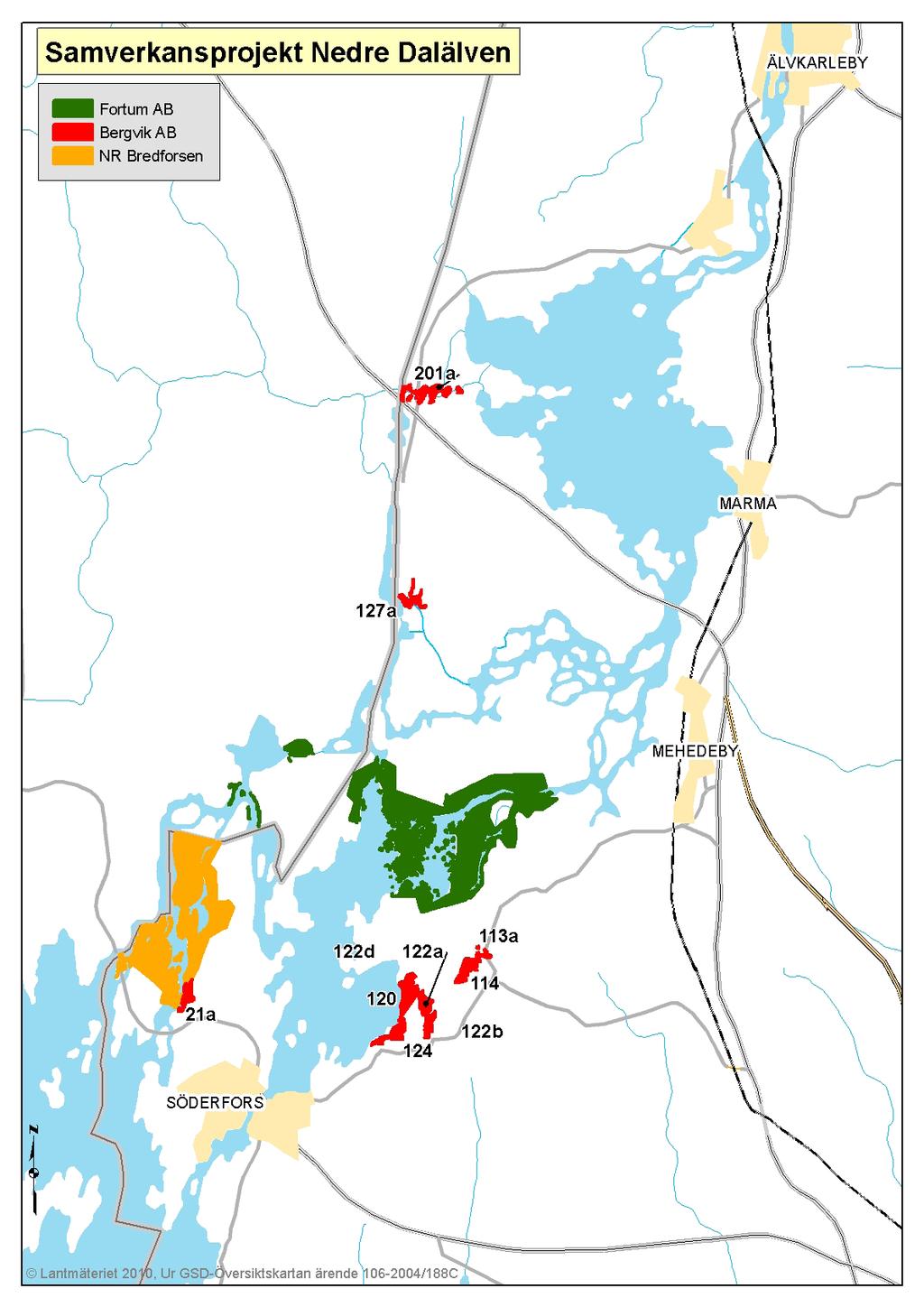 OMRÅDEN SOM BERÖRS Projektet omfattar en rad naturområden bland annat naturreservatet Bredforsen och Fortums marker kring Untra kraftverk, se karta 1. Delar av området utnyttjas för friluftsliv.