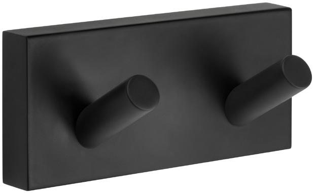 Doppelter Badetuchhaken Dobbelt krog Dobbel krok Kaksoispyyhekoukku L 90 mm / 3 1